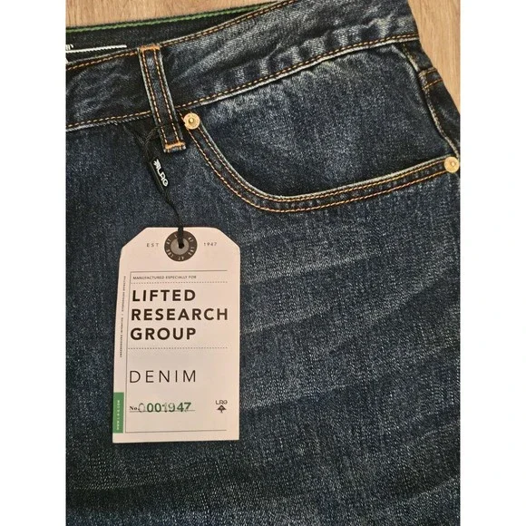 LRG 1947 Denim Jeans True Straight Size 40 Blue Brand New With Tags